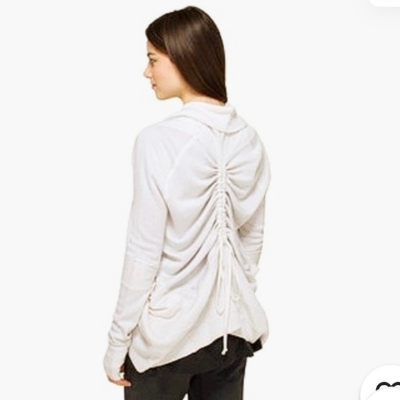 Lulumelon Transformation Wrap Cardigan Womens Size 6 Gray - Picture 3 of 14